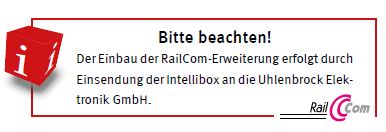 Uhlenbrock 65030 - RailCom-Erweiterung f. Intellib