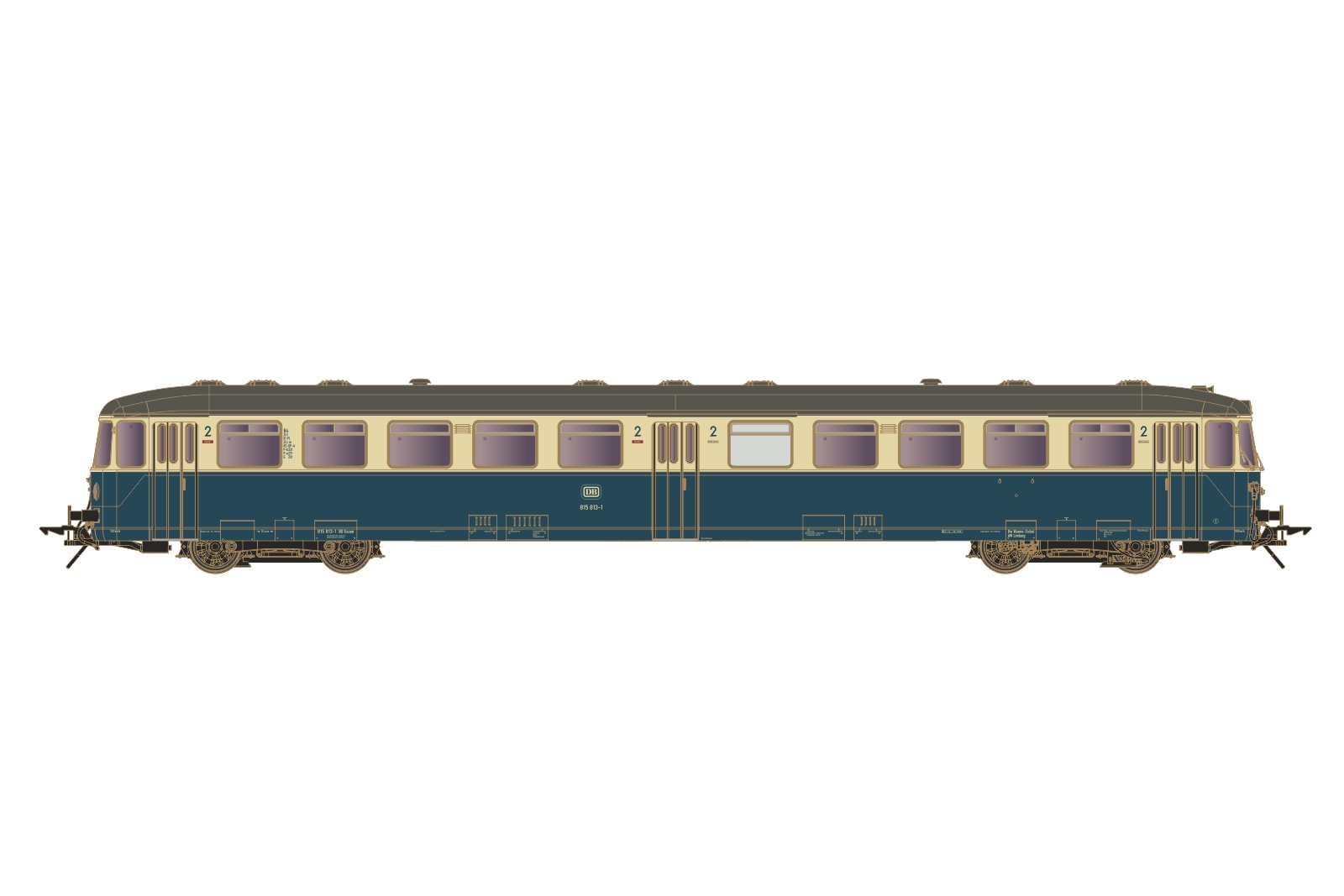 Lenz 40416-04 - Beiwagen BR 815, DB, Epoche 4, bla