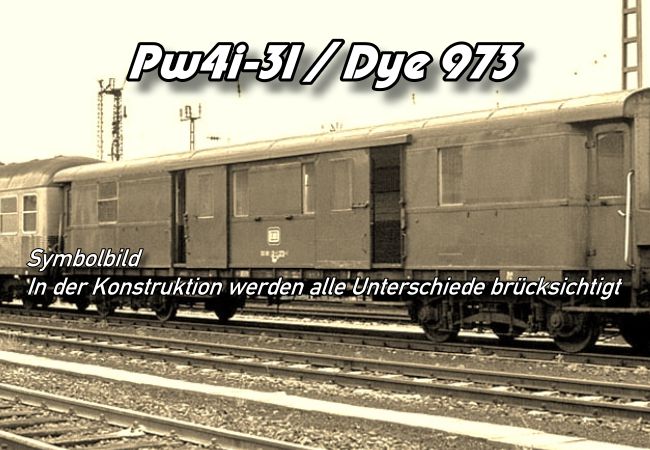 MBW 36712 - Dye 973 Gepäckwagen - DB Epoche IV - O