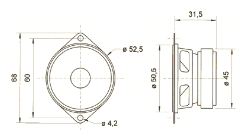 ESU 50337 - Lautsprecher Visaton FRS 5, 50mm, rund